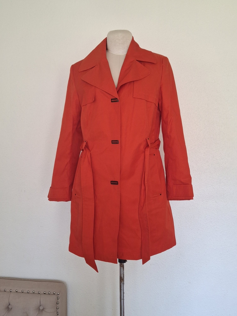 NWT Women's Melanie Lyne Red Orange Water Repelling Peacoat Size 10